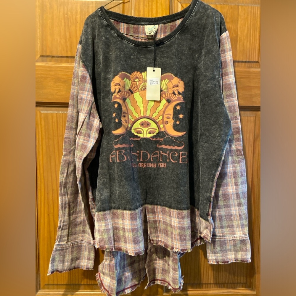 NWT! Jaded Gypsy OSFM Coming With you Flannel